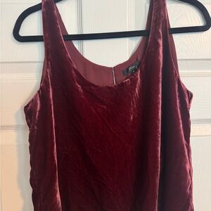 Jcrew Velvet Burgundy Tank Top